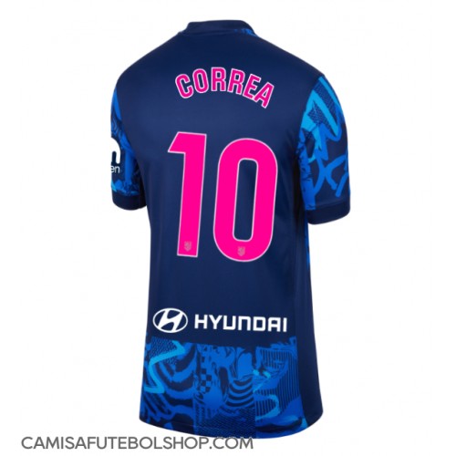 Camisa de time de futebol Atletico Madrid Angel Correa #10 Replicas 3º Equipamento Feminina 2024-25 Manga Curta